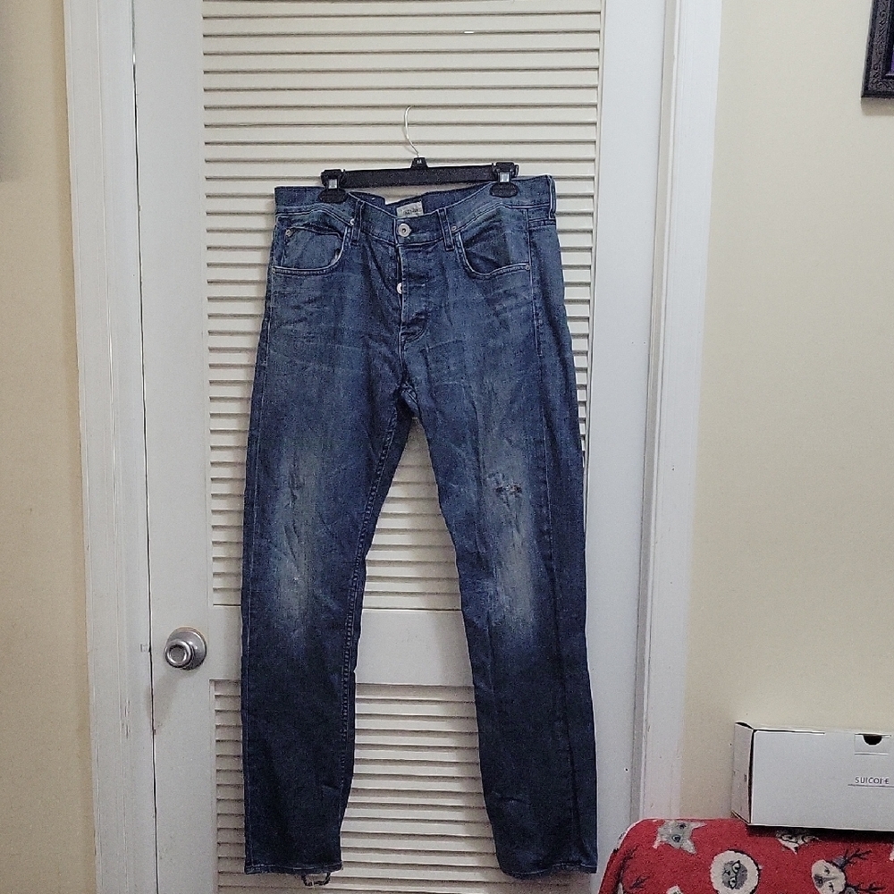 Hudson Brand  Distressed Men's Blue Jeans